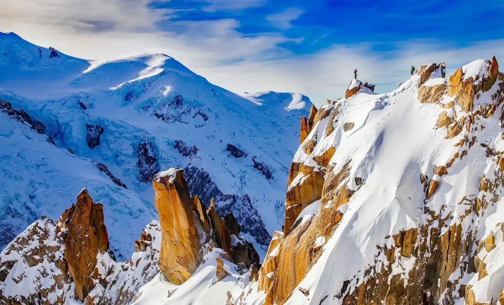 Cosmiques Ridge in Chamonix, France—best places to travel to in February