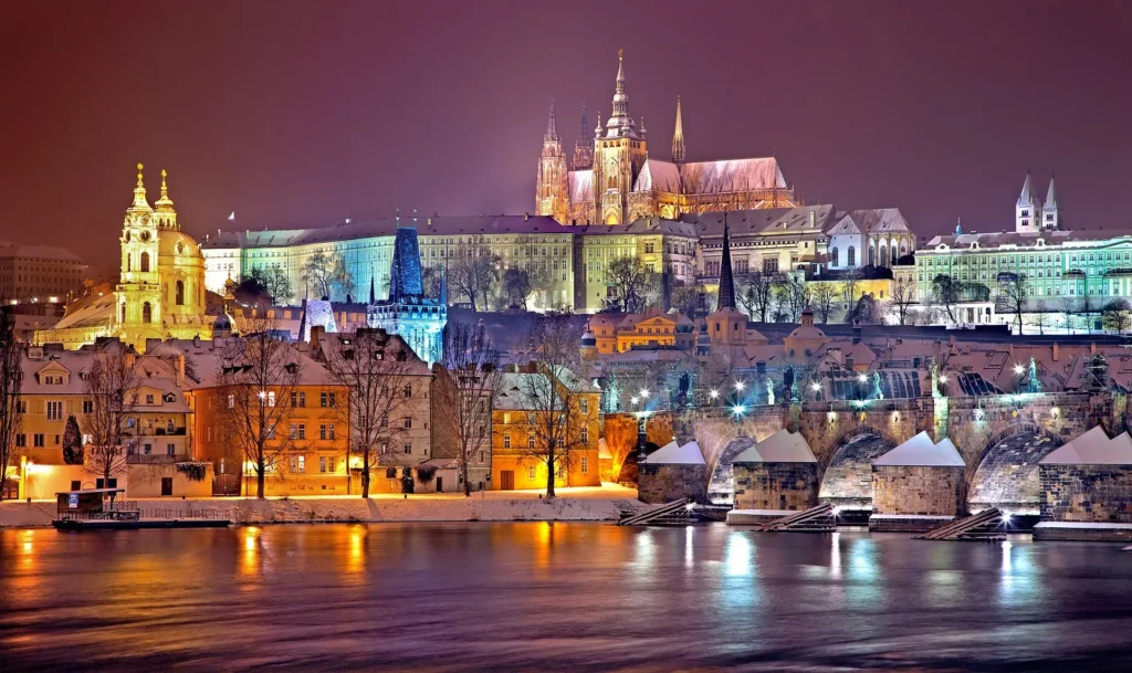 "Beautiful view of Prague, one of the top cheap Europe destinations with historic architecture and vibrant city life."