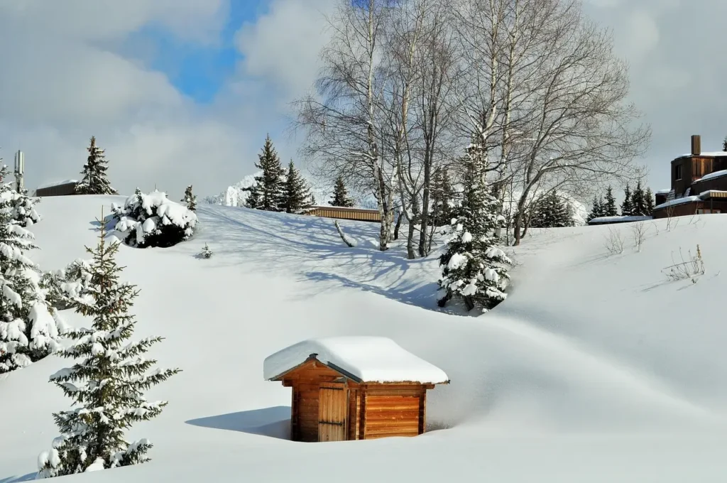 Courchevel, France - One of the best ski resorts in Europe, featuring luxurious chalets and pristine slopes.