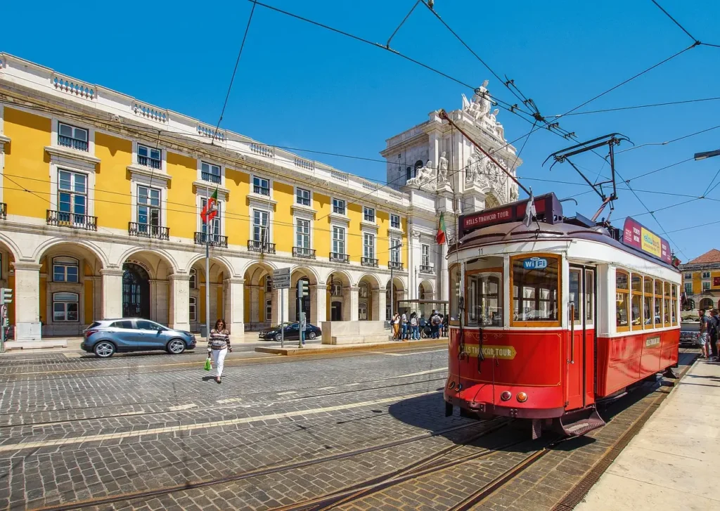  Tram in a cheap Europe destination city, showcasing affordable public transport options for budget-conscious travelers.