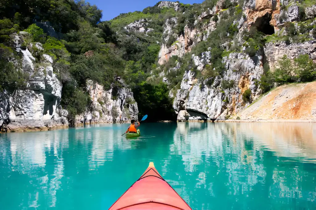 Kayaking through the Gorges du Verdon, one of the top things to do in France over the summer."